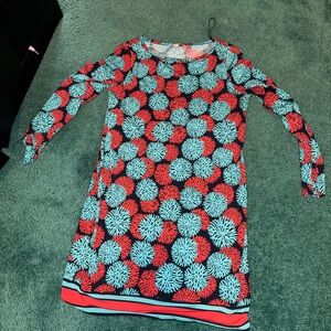 Vibrant Floral Long Sleeve Dress